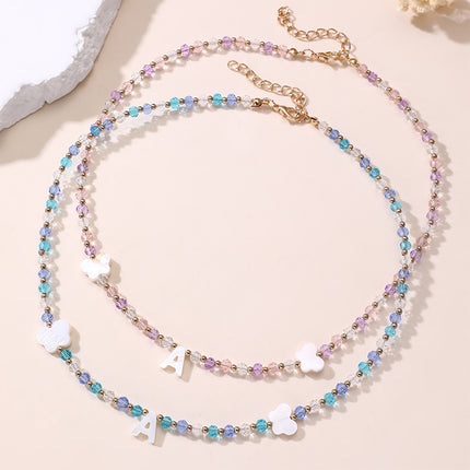Collar Para Niños De Cuentas Con Dijes De Mariposa Y Corazón