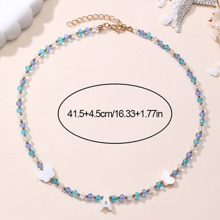 Collar Para Niños De Cuentas Con Dijes De Mariposa Y Corazón