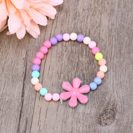 Collar Y Pulsera Para Niñas De Colores Dulces, Conjunto De Joyeria Infantil