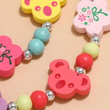 Collar Y Pulsera Coloridas Conjunto Infantil De Joyería Con Animales