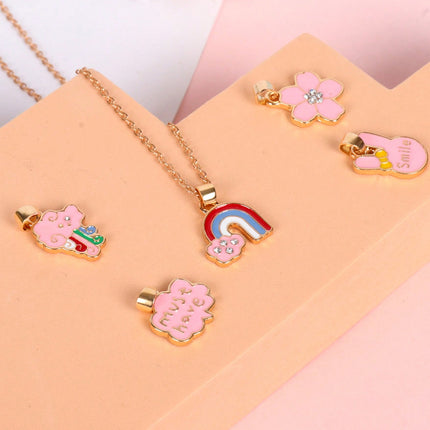 Collar Infantil De Aleación Con Colgantes En Forma De Arcoíris