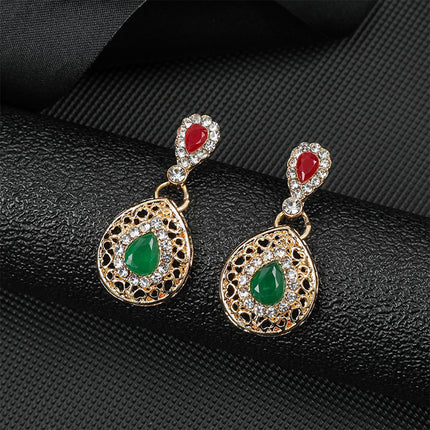 Conjunto De Joyería De Aleación De 4 Piezas: Collar, Pulsera, Anillo Y Aretes