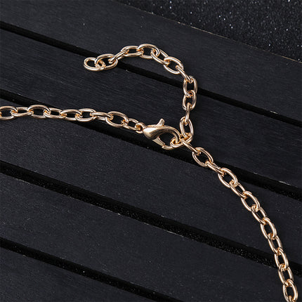 Conjunto De Joyería De Aleación Con Circon Collar De Clavícula Y Aretes