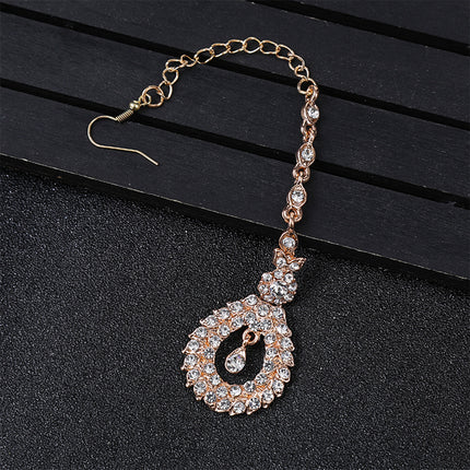 Conjunto De Joyería De Aleación Con Circon Collar De Clavícula Y Aretes