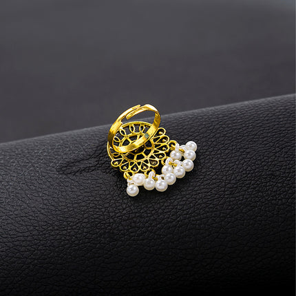 Conjunto De Collar, Aretes Y Anillo Con Zirconias Coloridas De Aleación