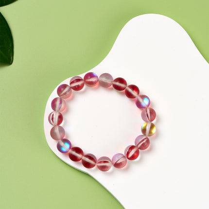 Pulsera De Cuentas Multicolor Con Piedras Brillantes, Estilo Casual