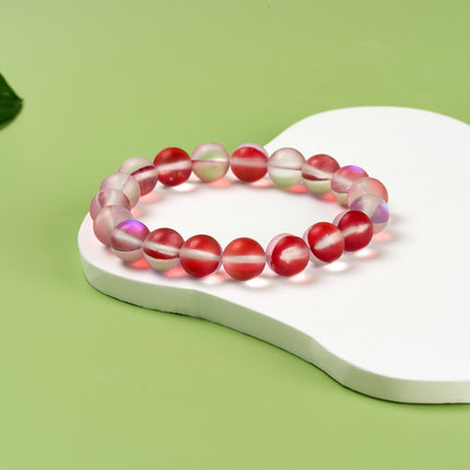Pulsera De Cuentas Multicolor Con Piedras Brillantes, Estilo Casual