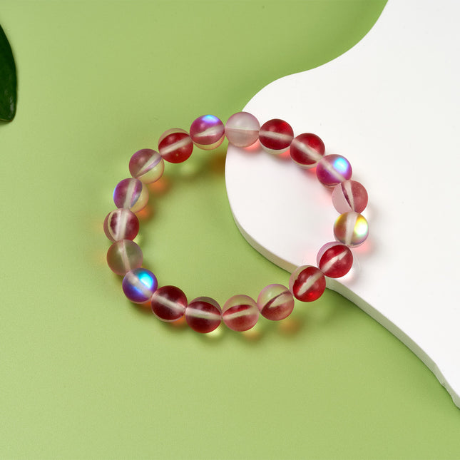 Pulsera De Cuentas Multicolor Con Piedras Brillantes, Estilo Casual