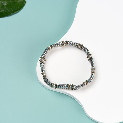 Pulsera De Cuentas Multicapas De Cristal Y Aleación Estilo Ins