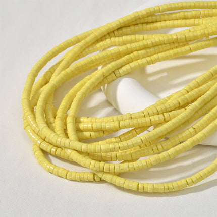 Tiras De Cuentas 2x4mm De Piedras Turquesa Para Collar Pulsera DIY