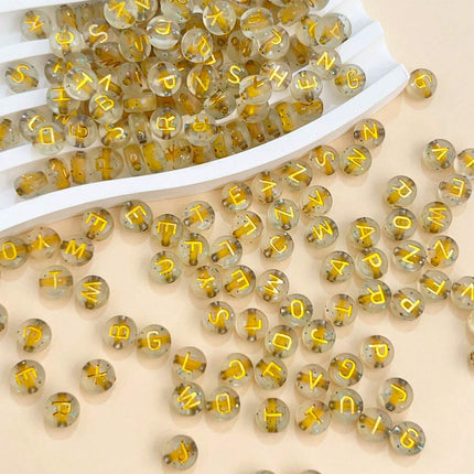 Tiras De Cuentas 4x7mm Acrílicas, 100 Piezas Para Pulsera DIY Con Estilo