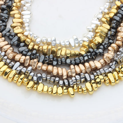 100 Piezas Tiras De Cuentas De Piedra Irregular Para DIY Collar Pulsera