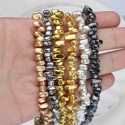 100 Piezas Tiras De Cuentas De Piedra Irregular Para DIY Collar Pulsera