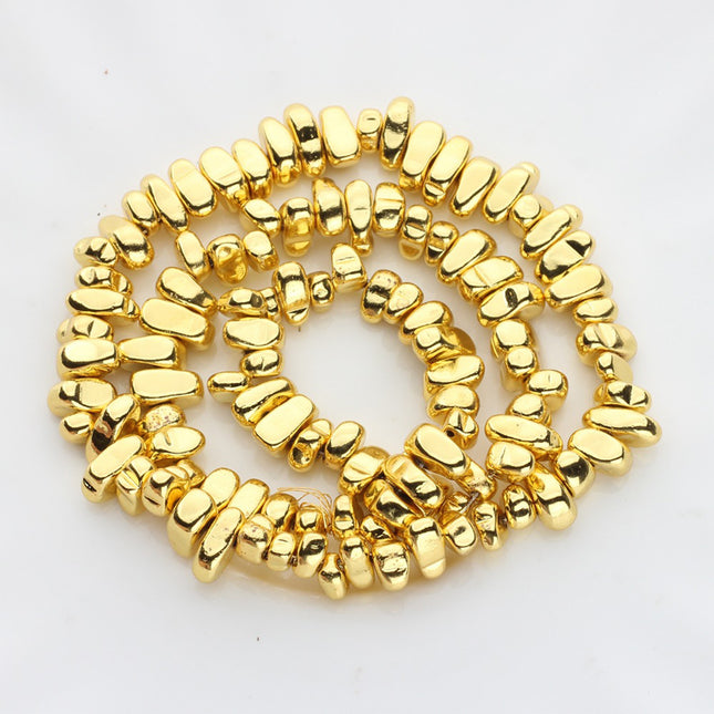 100 Piezas Tiras De Cuentas De Piedra Irregular Para DIY Collar Pulsera