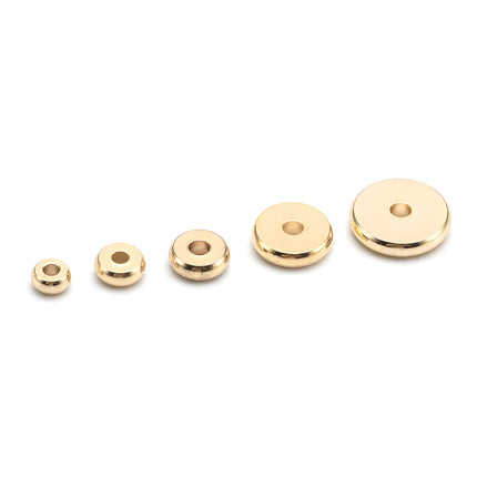 100 Piezas Tiras De Cuentas De Cobre Chapado En Oro 14K Para DIY
