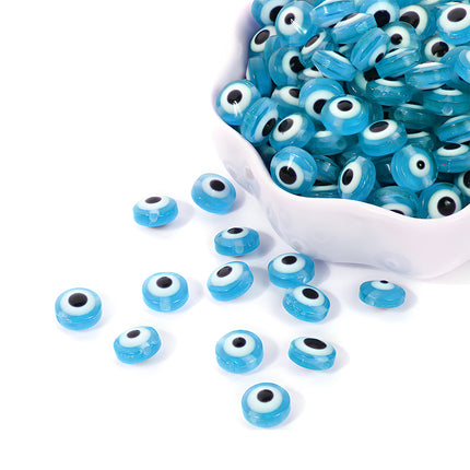 50 Piezas Tiras De Cuentas De Resina Ojo de Pez 6x8mm DIY Collar