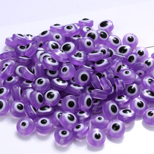 50 Piezas Tiras De Cuentas De Resina Ojo de Pez 6x8mm DIY Collar