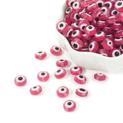 50 Piezas Tiras De Cuentas De Resina Ojo de Pez 6x8mm DIY Collar
