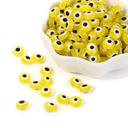 50 Piezas Tiras De Cuentas De Resina Ojo de Pez 6x8mm DIY Collar