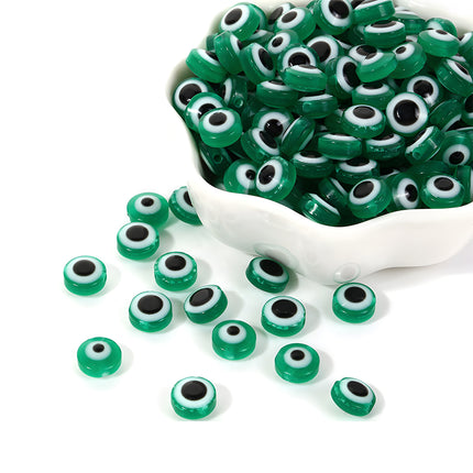 50 Piezas Tiras De Cuentas De Resina Ojo de Pez 6x8mm DIY Collar