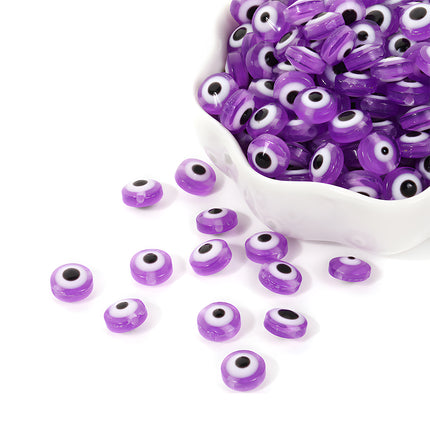 50 Piezas Tiras De Cuentas De Resina Ojo de Pez 6x8mm DIY Collar