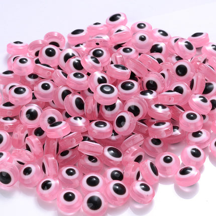 50 Piezas Tiras De Cuentas De Resina Ojo de Pez 6x8mm DIY Collar