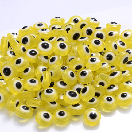 50 Piezas Tiras De Cuentas De Resina Ojo de Pez 6x8mm DIY Collar