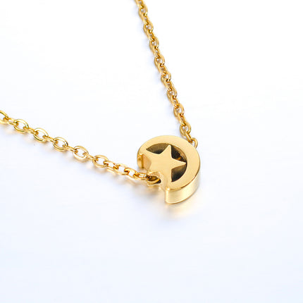 5 Piezas Cuentas De Acero Inoxidable Con Forma De Estrella Y Luna DIY