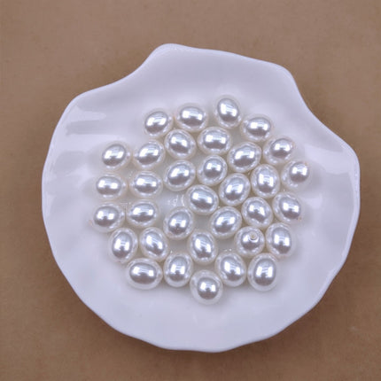 Cuentas Ovaladas De Vidrio Imitación Perla Para DIY Collares Y Pulseras