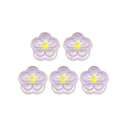 Cuentas Acrílicas De Flores Transparente Para DIY Collares Y Pulseras