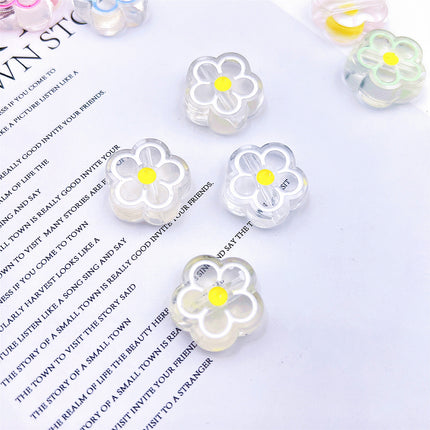 Cuentas Acrílicas De Flores Transparente Para DIY Collares Y Pulseras