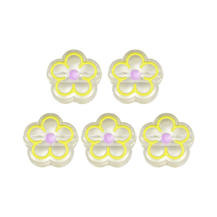 Cuentas Acrílicas De Flores Transparente Para DIY Collares Y Pulseras