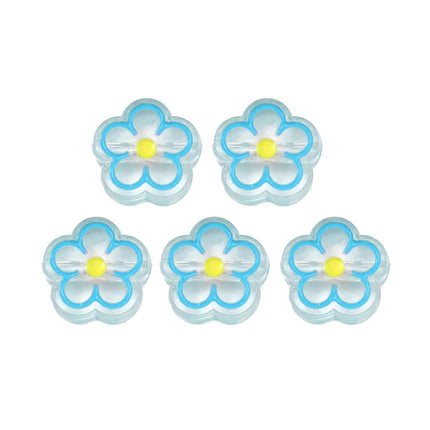 Cuentas Acrílicas De Flores Transparente Para DIY Collares Y Pulseras