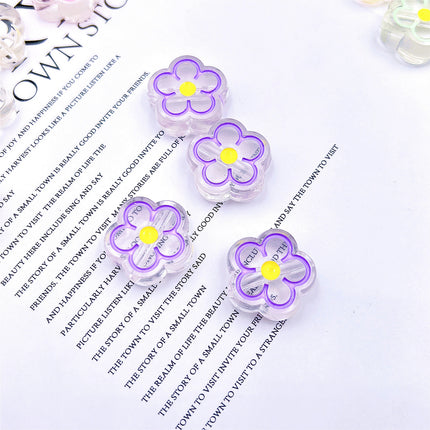 Cuentas Acrílicas De Flores Transparente Para DIY Collares Y Pulseras