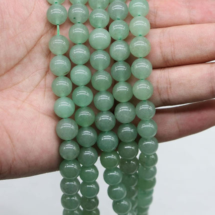 Cuentas De Piedra Natural Verde Aventurina Para DIY Collar Y Pulser