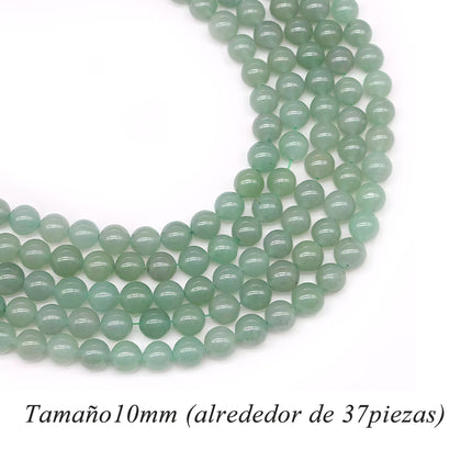 Cuentas De Piedra Natural Verde Aventurina Para DIY Collar Y Pulser