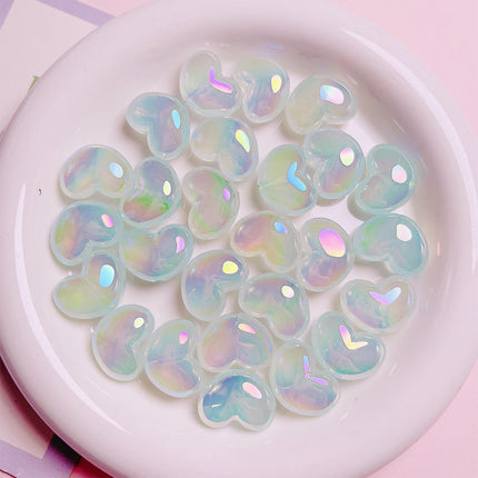 10pcs Cuentas De Acrílico En Forma De Corazón Para DIY Collar Pulsera