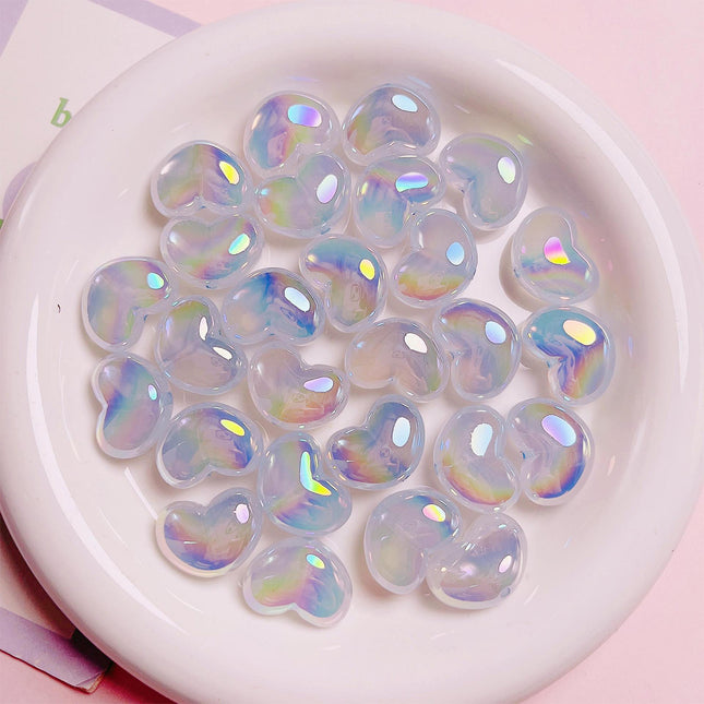 10pcs Cuentas De Acrílico En Forma De Corazón Para DIY Collar Pulsera
