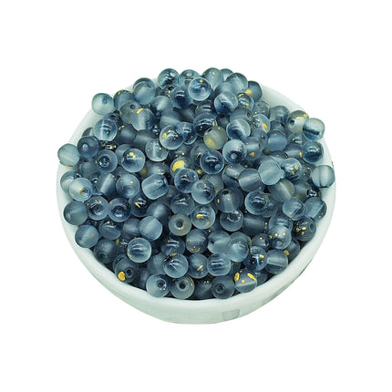 Cuentas De Vidrio Mate Dorado 6mm Para DIY Collar Pulsera, Paquete de 50