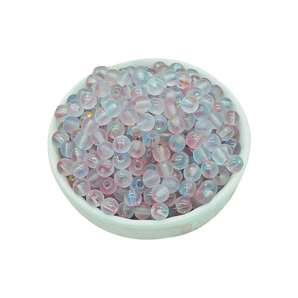 Cuentas De Vidrio Mate Dorado 6mm Para DIY Collar Pulsera, Paquete de 50