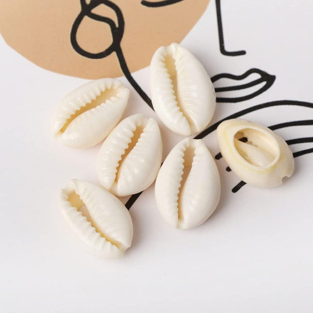 50PCS Cuentas De Concha Blanca para DIY Collares, Pulseras y Tobilleras