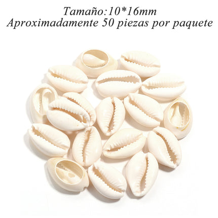 50PCS Cuentas De Concha Blanca para DIY Collares, Pulseras y Tobilleras