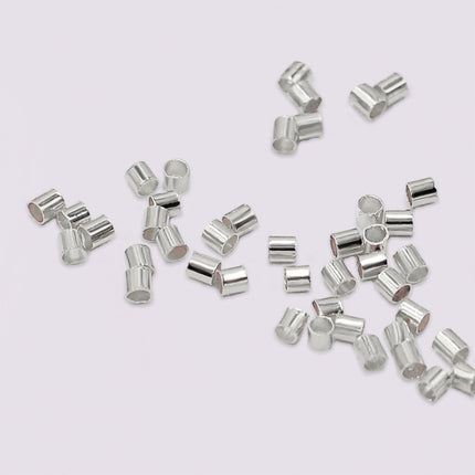 100 Piezas Cuentas Tubulares De Cobre Chapado En Oro 18K Para DIY
