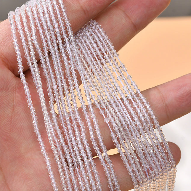 200 Piezas Cuentas De Cristal De Vidrio Facetado 2mm Para DIY Collar