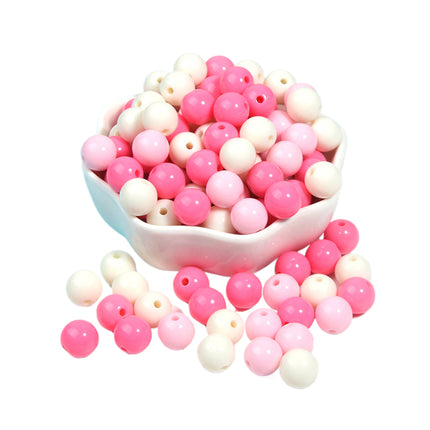 Cuentas Acrílicas Redondas De Colores Pastel Para Collar 100 Piezas