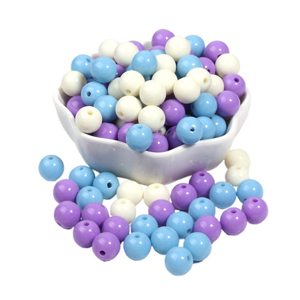 Cuentas Acrílicas Redondas De Colores Pastel Para Collar 100 Piezas