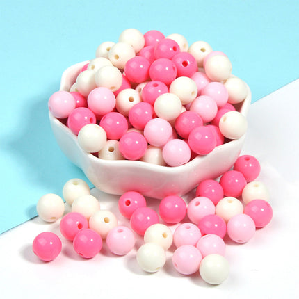 Cuentas Acrílicas Redondas De Colores Pastel Para Collar 100 Piezas