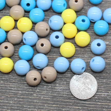Cuentas Acrílicas Redondas De Colores Pastel Para Collar 100 Piezas