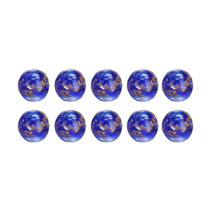 Cuentas De Cristal Noctilucente De Arena Dorada Para Collar 10 Piezas