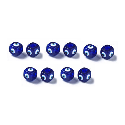 Cuentas De Resina En Forma De Ojo De Diablo Para Collar y Pulsera 10pcs